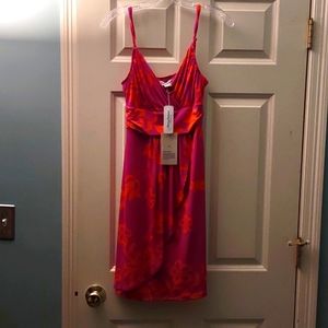 Tommy Bahama Extra Small,Polyester, Fuchsia & Orange Wrap/Sundress